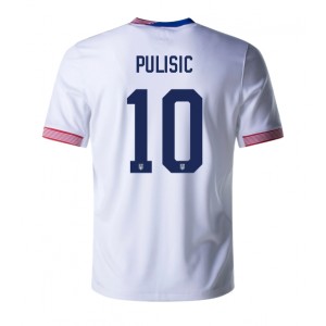 Fotbalové Dres Spojené Státy Christian Pulisic #10 Domácí Oblečení Copa America 2024 Krátký Rukáv